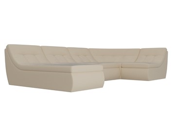 Модульный П-образный диван Холидей, Бежевый (экокожа) в Тюмени - предосмотр 4