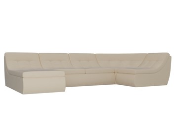 Модульный П-образный диван Холидей, Бежевый (экокожа) в Тюмени - предосмотр
