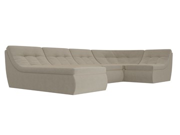 Модульный П-образный диван Холидей, Бежевый (микровельвет) в Тюмени - предосмотр 4