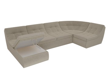 Модульный П-образный диван Холидей, Бежевый (микровельвет) в Тюмени - предосмотр 6