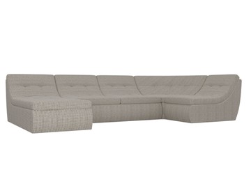 Модульный П-образный диван Холидей, Корфу 02 (рогожка) в Тюмени