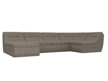 Модульный П-образный диван Холидей, Корфу 03 (рогожка) в Тюмени