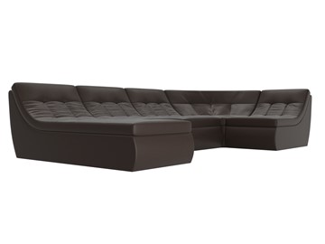 Модульный раскладной диван Холидей, Коричневый (экокожа) в Тюмени - предосмотр 4