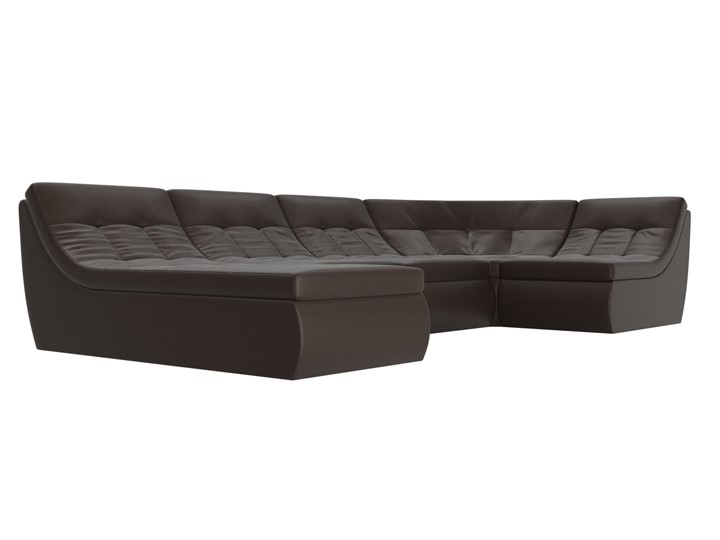Модульный раскладной диван Холидей, Коричневый (экокожа) в Тюмени - изображение 4