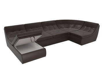 Модульный раскладной диван Холидей, Коричневый (экокожа) в Тюмени - предосмотр 6