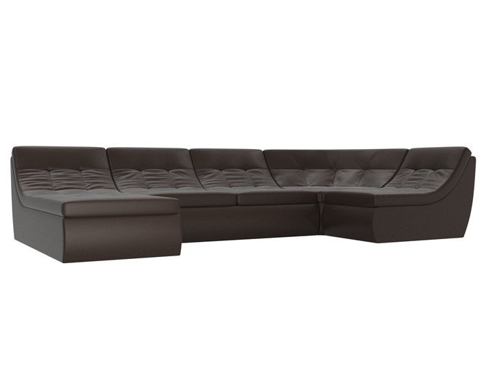 Модульный раскладной диван Холидей, Коричневый (экокожа) в Заводоуковске - изображение