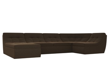 Модульный П-образный диван Холидей, Коричневый (микровельвет) в Тюмени