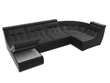 Большой модульный диван Холидей люкс, Черный (экокожа) в Тюмени - предосмотр 6