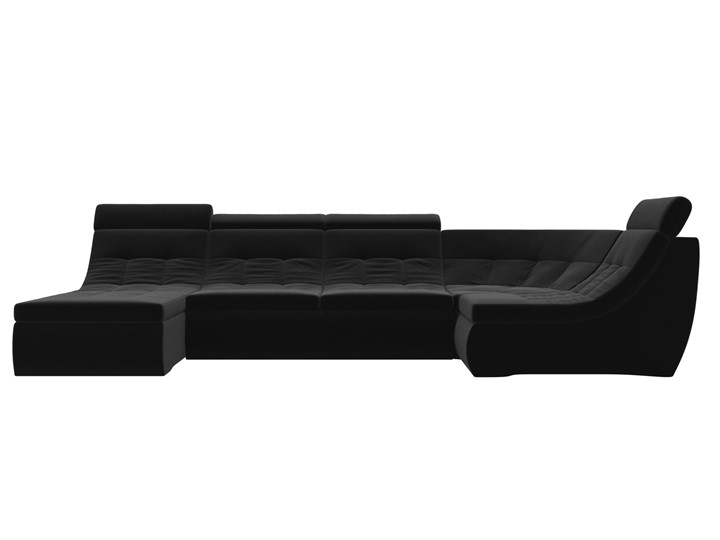 Диван модульный Холидей люкс, Черный (микровельвет) в Заводоуковске - изображение 3