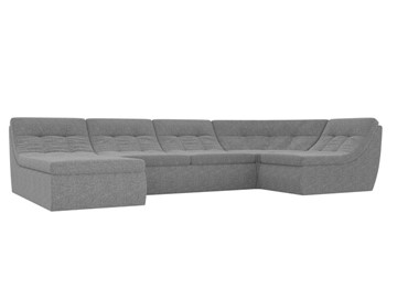 Модульный раскладной диван Холидей, Серый (рогожка) в Тюмени