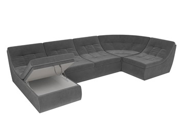 Модульный П-образный диван Холидей, Серый (велюр) в Тюмени - предосмотр 6