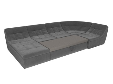 Модульный П-образный диван Холидей, Серый (велюр) в Заводоуковске - предосмотр 7