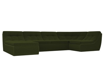 Модульный П-образный диван Холидей, Зеленый (микровельвет) в Тюмени