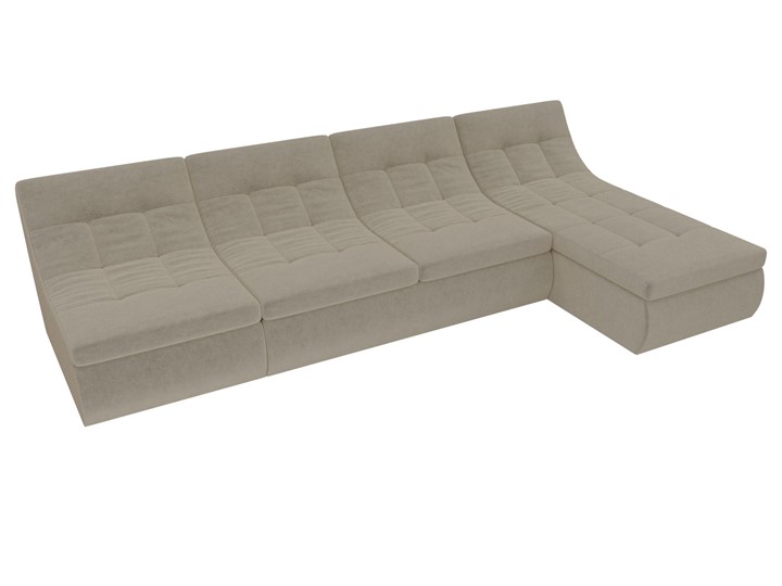 Модульный угловой диван Холидей, Бежевый (микровельвет) в Тюмени - изображение 4