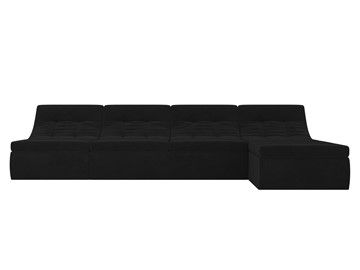 Модульный угловой диван Холидей, Черный (велюр) в Тюмени - предосмотр 3