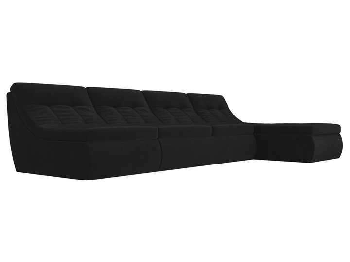Модульный угловой диван Холидей, Черный (велюр) в Заводоуковске - изображение 4