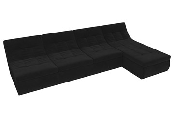 Модульный угловой диван Холидей, Черный (велюр) в Тюмени - предосмотр 5