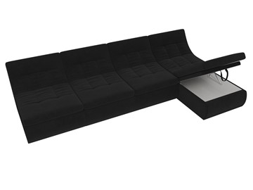 Модульный угловой диван Холидей, Черный (велюр) в Тюмени - предосмотр 6