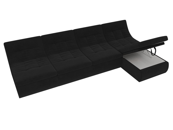 Модульный угловой диван Холидей, Черный (велюр) в Заводоуковске - изображение 6