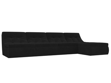 Модульный угловой диван Холидей, Черный (велюр) в Тюмени