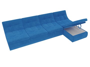 Модульный угловой диван Холидей, Голубой (велюр) в Заводоуковске - предосмотр 6