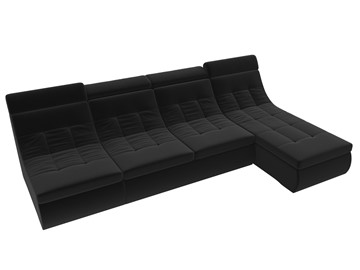 Модульный раскладной диван Холидей люкс, Черный (микровельвет) в Тюмени - предосмотр 6