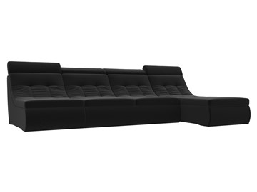 Модульный раскладной диван Холидей люкс, Черный (микровельвет) в Тюмени