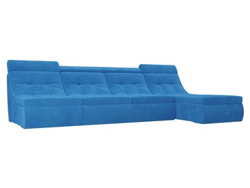 Модульный раскладной диван Холидей люкс, Голубой (велюр) в Тюмени