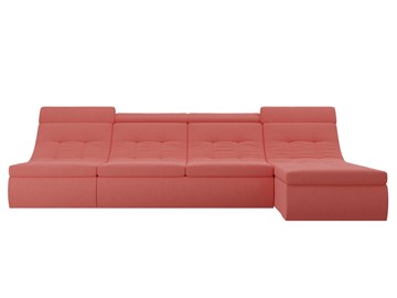 Модульный угловой диван Холидей люкс, Коралловый (микровельвет) в Тюмени - предосмотр 3