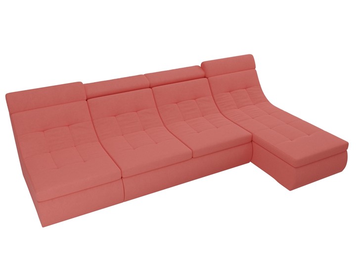 Модульный угловой диван Холидей люкс, Коралловый (микровельвет) в Тюмени - изображение 6