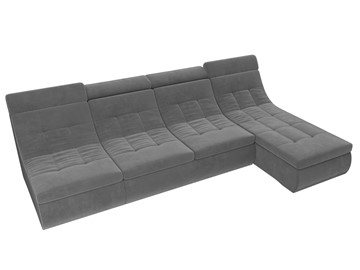 Большой модульный диван Холидей люкс, Серый (велюр) в Заводоуковске - предосмотр 6