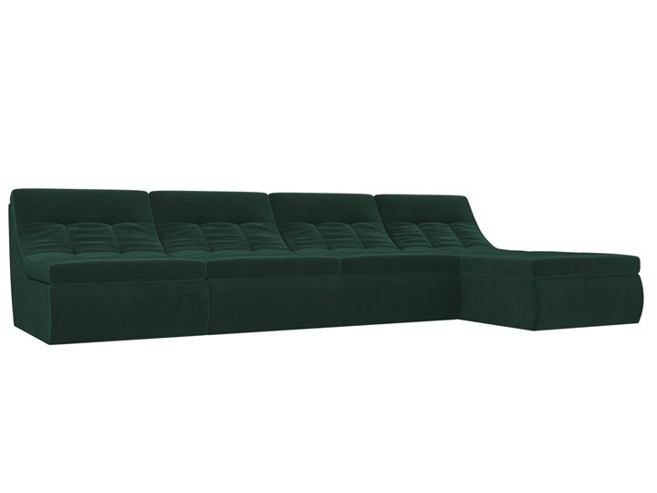 Большой модульный диван Холидей, Зеленый (велюр) в Тюмени - изображение