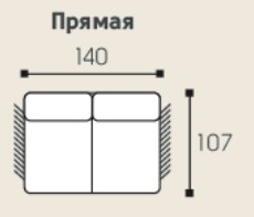 Модуль прямой без механизма Виктория 140*107 см в Тюмени