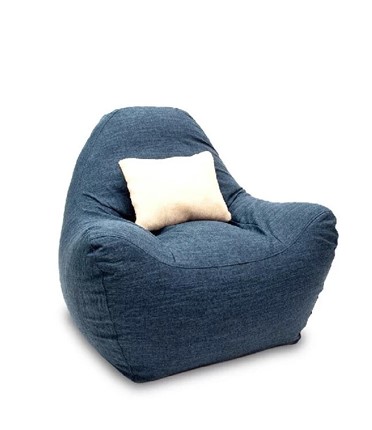 Бескаркасное кресло Эдем, рогожка орион, синий в Заводоуковске - изображение