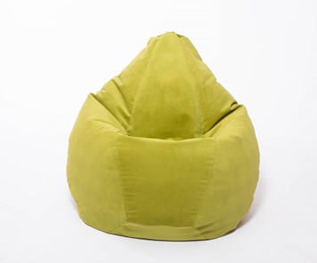 Кресло-мешок Груша большое, велюр однотон, травянное в Тюмени - предосмотр 1