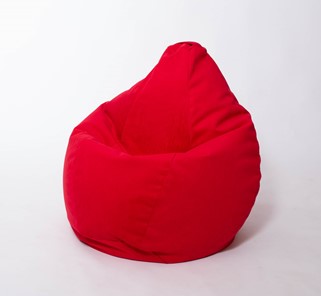 Кресло-мешок Груша большое, велюр однотон, красное в Заводоуковске - предосмотр
