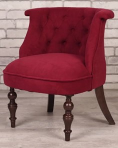 Кресло Элевуд Бархат (бордовый/темно-коричневый) в Заводоуковске