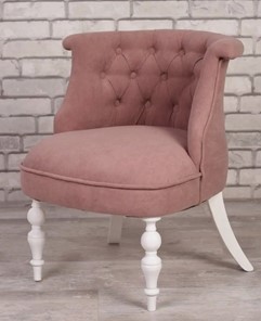 Кресло Элевуд Бархат (розовый/белый) в Тюмени
