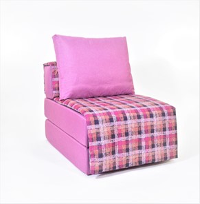 Бескаркасное кресло-кровать КлассМебель Харви, фуксия - квадро в Тюмени