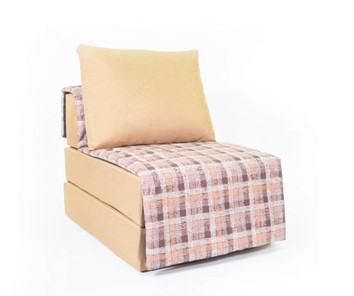 Бескаркасное кресло-кровать КлассМебель Харви, песочный-квадро беж в Тюмени