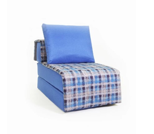Кресло бескаркасное Харви, синий - квадро в Заводоуковске - изображение