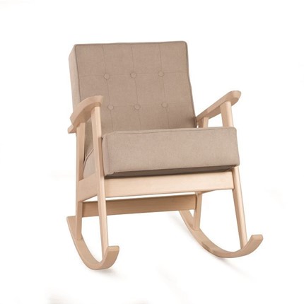 Кресло-качалка Ретро (беленый дуб / 03 - бежевый) в Заводоуковске - изображение