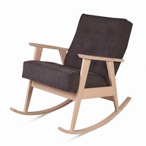 Кресло-качалка Ретро (беленый дуб / 05 - коричневый) в Заводоуковске - предосмотр