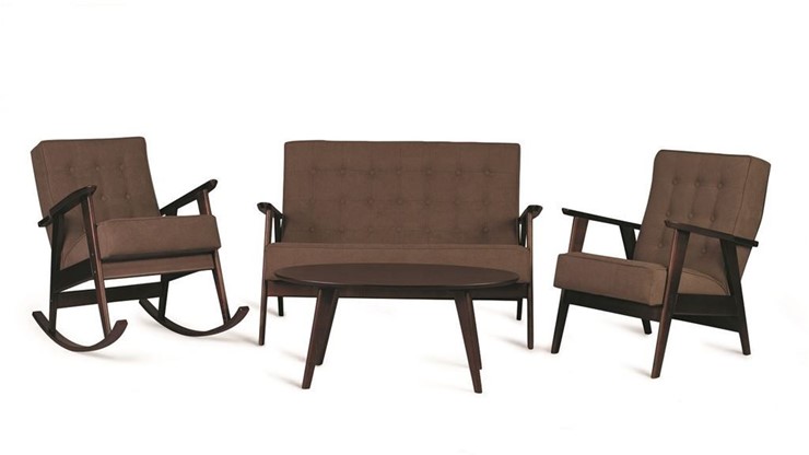 Кресло-качалка Ретро (темный тон / 05 - коричневый) в Заводоуковске - изображение 2