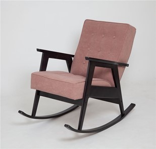Кресло-качалка Элевуд Ретро (венге / RS 12 - розовый) в Тюмени