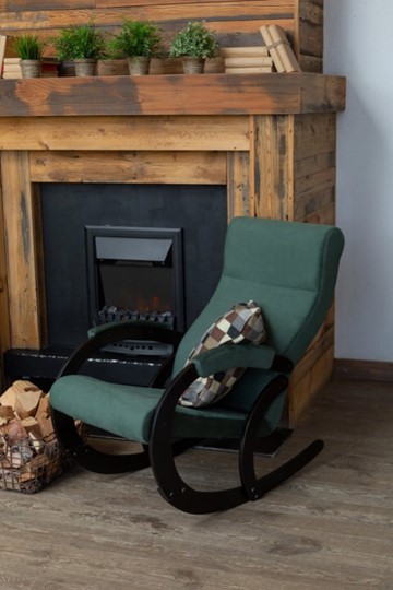 Кресло-качалка в гостиную Корсика, ткань Amigo Green 34-Т-AG в Заводоуковске - изображение 7