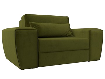 Кресло в гостиную Лига-008, Зеленый (Микровельвет) НПБ в Тюмени