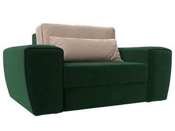 Мягкое кресло Лига-008, Зеленый\Бежевый (велюр) НПБ в Тюмени