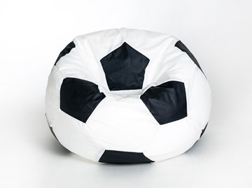 Кресло-мешок Мяч большой, бело-черный в Тюмени