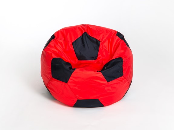 Кресло-мешок Мяч большой, красно-черный в Заводоуковске - изображение